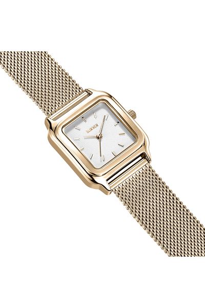 Burker Uhren Damenuhr Macy Gold White Mesh