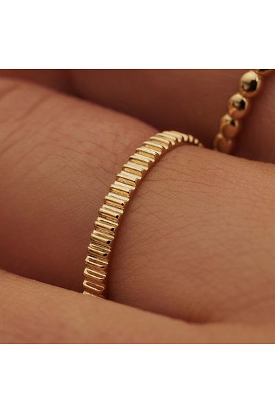 Isabel Bernard 14 Karat Gold Le Marais Aidee Ring IB330005-56 (Maße: 56)