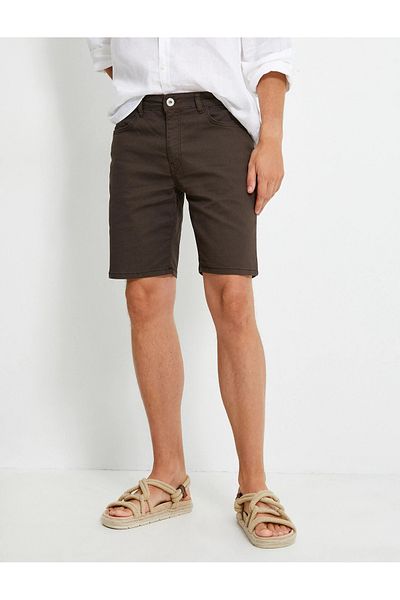 Koton Men's Clothing Shorts 2sam40108hw Camel Hair