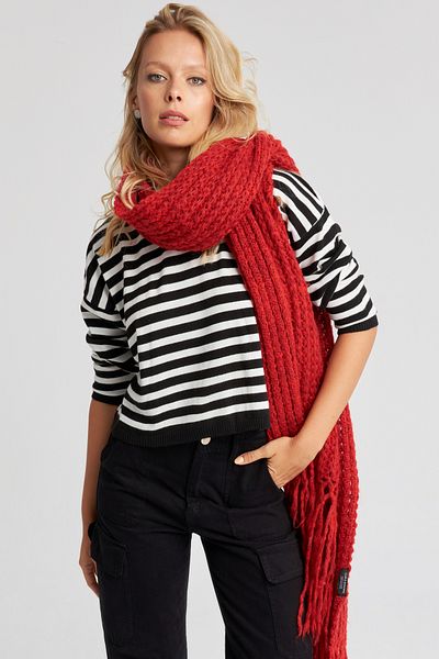 Cool & Sexy Tricotaj cu dungi alb-negru pentru damă, pulover subțire YV211