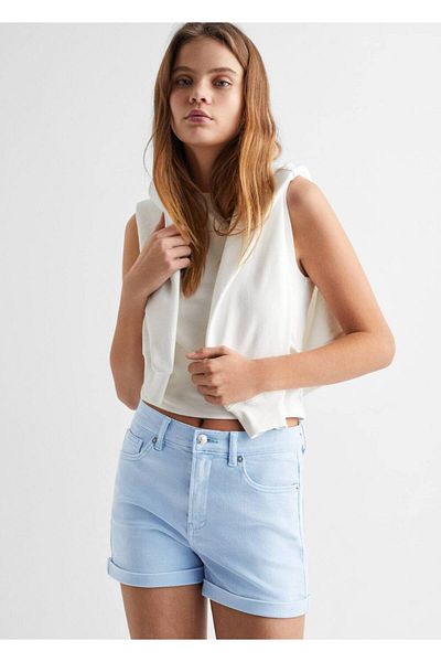 Mango Teen Blue Plus Size Shorts & Bermudas for Kids
