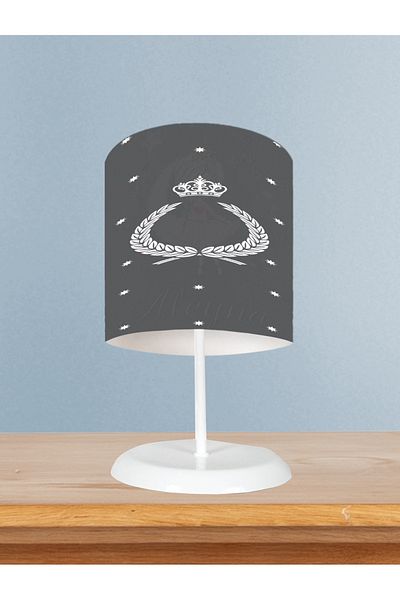 LİDERHOME Home Baby and Children's Room Crowned Star Patterned Lampshade