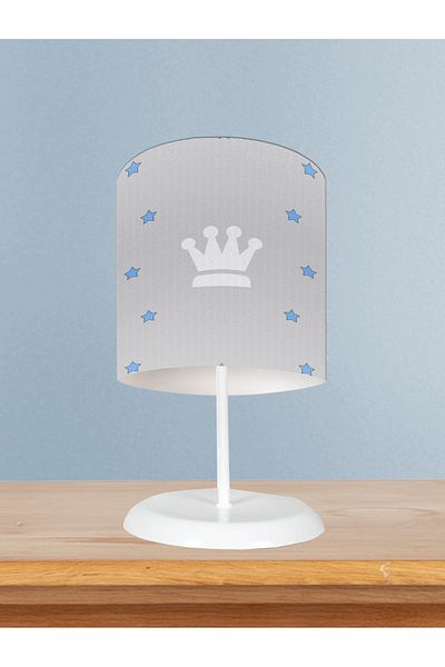 LİDERHOME Home Baby and Children's Room King Crown and Star Patterned Lampshade