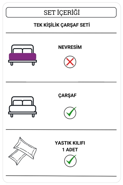 Salbace Ranforce 100% Cotton Single Sheet Set