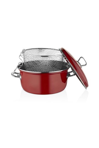 FALEZ PATOS ENAMEL FRY Pot RED