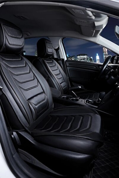 ASYASHOP غطاء مقعد سيارة جلدي فاخر متوافق مع Audi Q2 طقم أمامي/خلفي (سلسلة آس...