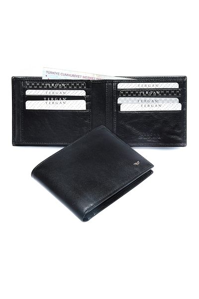 Tergan Black Leather Men's Wallet 01464b06