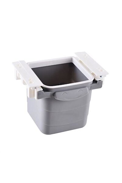 Mini Masa Çöp Kovası Plastik Tezgah Altı Geri Çekilebilir Yapışkanlı Görünmez Bölme Pratik