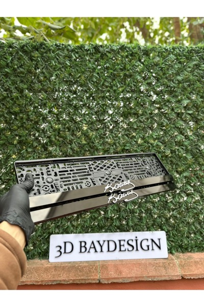 3dbaydesign MUSTAFA KEMAL ATATÜRK İMZALI PLEKSİ PLAKALIK 2 ADET BÜYÜK