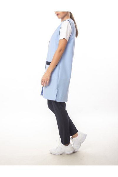 İstanbul Üniforma Women's Piping Sleeveless Apron
