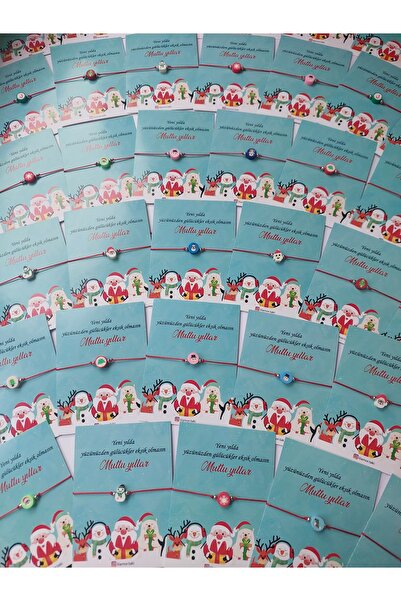 Lilamor 20 Adet Yılbaşı Hediyesi Yılbaşı Karışık Figürlü Bileklik