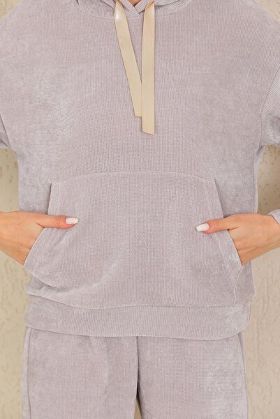 WestBound Γυναικείο Σετ Φόρμας Μπεζ Χρώμα Twill Soft Velvet