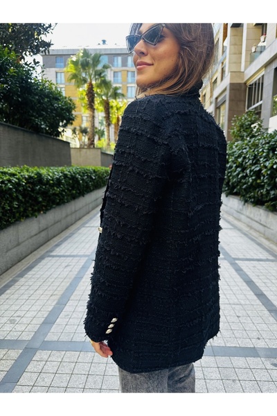 Lady Didi Fashion KADIN CHANEL STİL TASARIM SİYAH BLAZER CEKET