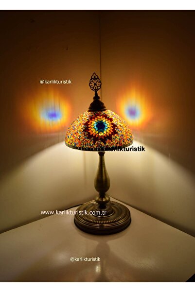 karlıkturistik mozaik lamba abajur tiffany lamba hediyelik gece lambası