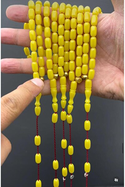 Gold Garden Gerçek Çekirdek Taneli Sıkma Kehribarı Tesbih