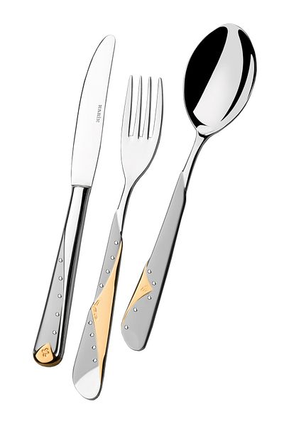 Narin Shawl Series - Matte Gold - 89 Piece Cutlery Set