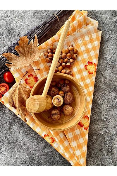 ALSA CRAFT Natural Handcrafted Wooden Walnut Hazelnut Cracker Gavel Shelled Crack