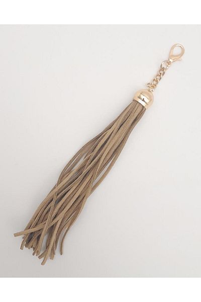 angel çanta aksesuar Suede Nubuck Leather Sleeves Long Tassel Light Mink Χρώμα Ανοιχτό Χρυσό Μεταλλικό