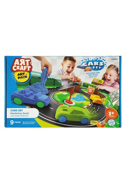 Art Craft Car Molded Kinetic Sand Set 9 Pieces - 750 Grams