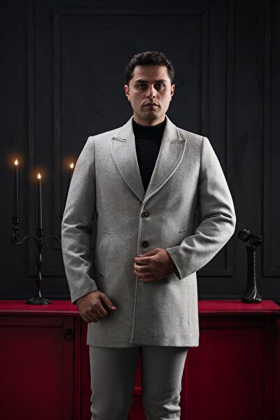 ADVANTE Slimfit Ластівчин комір на ґудзиках Чоловічий кашеміровий пальто