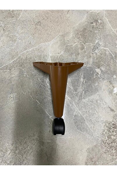 OnurEvimde Tekerlekli Sehpa Ayağı 20 Cm 360 Derece 1 Adet Ceviz