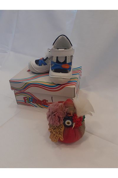 Flubber white baby boy first step shoes
