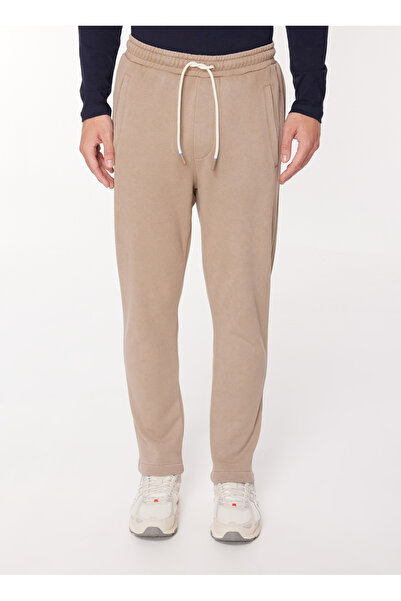 SSEINSE Lastikli Bel Slim Fit Kahve Erkek Eşofman Altı PSI1151SS