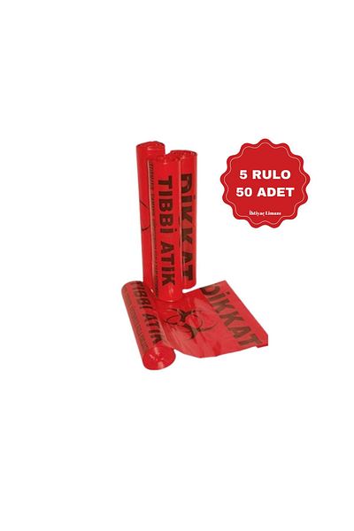İhtiyaç Limanı Medical Waste Garbage Bag 500 Grams 5 Rolls 50 Pieces