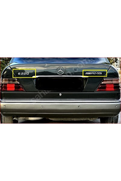 EDEXPORT Mercedes W202 Kasa E220 ve Amg Krom Bagaj Yazısı Seti 2'li Paket