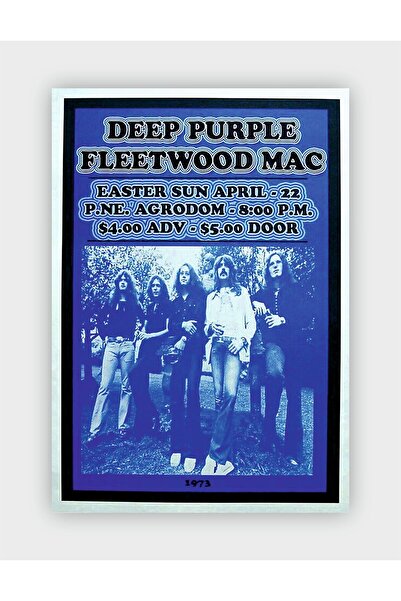 fırsatlar diyarı Deep Purple Fleetwood Mac Vintage Duvar Posteri - Duvar Deko...