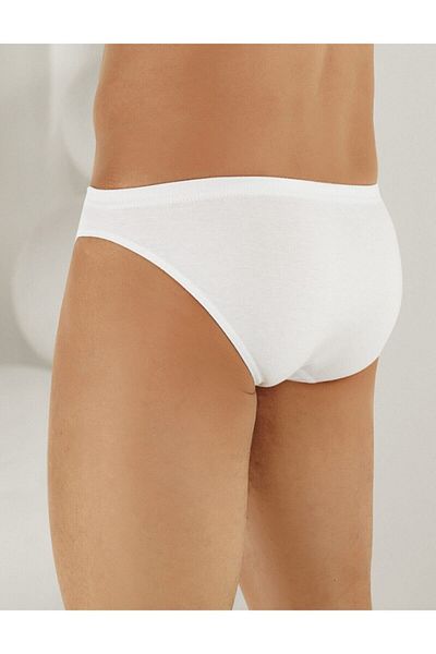 Şahinler Slip pentru bărbați din bumbac pieptănat alb Slip Me006