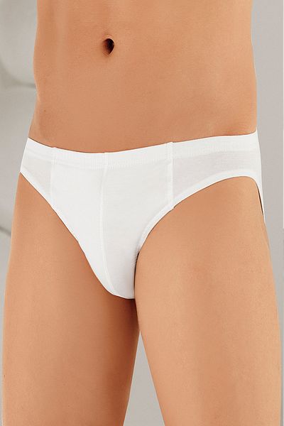Şahinler Slip pentru bărbați din bumbac pieptănat alb Slip Me006
