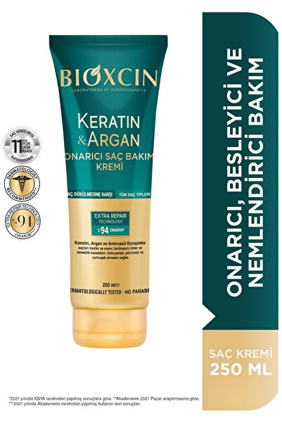 Bioxcin Keratin Argan Onarıcı Saç Bakım Kremi - Yıpranmış Ve Hasar Görmüş Saçlar 250 Ml