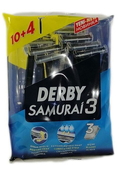 Derby Samurai 3 Razor Blades 3 Blades 10 4 Pack