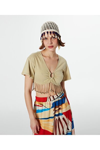 Twist Μεταλλικό χτενισμένο βαμβάκι με χάντρες