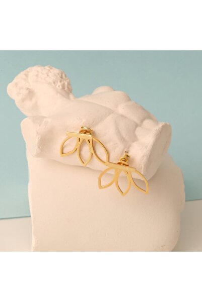 BERCHINE Tasarım Lotus Gümüş Küpe