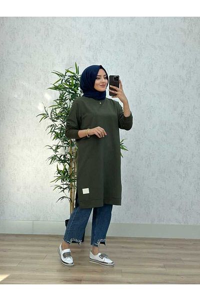 azzebutik 8420 MEVA TUNIC K25 KHAKI