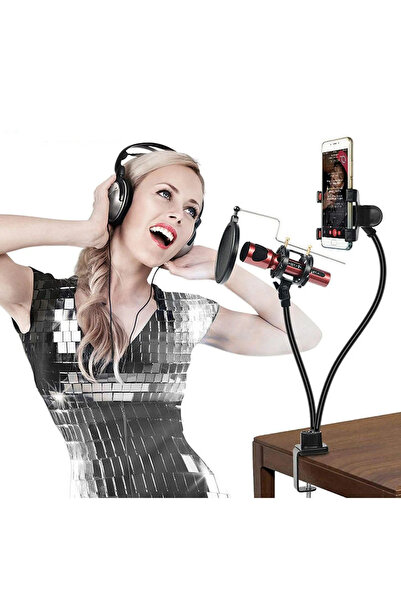 nelerbulurum TELEFON VE MİKROFON TUTUCU youtuber Tiktok Influencer yayıncı te...