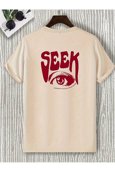 NOFLEN Μπλουζάκι Unisex Eye Eye Printed Oversize 100% βαμβακερό