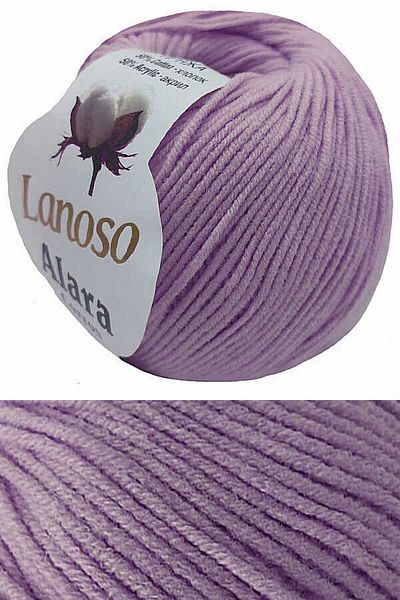 Lanoso alara punch & amigurumi πλεξούδα σχοινί 947 Λιλά