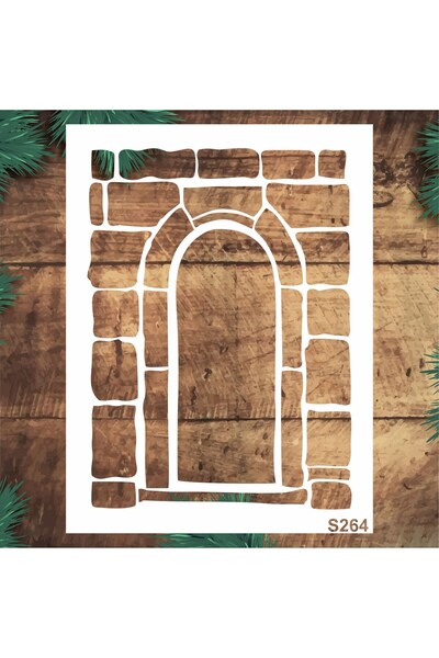 STENCİLTASARIM Stencil Tasarım S264 Kapı- Dekoratif Duvar, Eşya, Fayans,Kumaş...