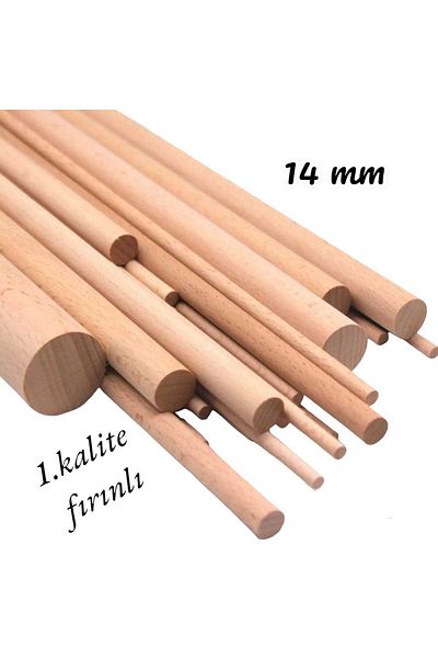 değerli hobi Wooden Dowel Lath Rod Dowel 1st Quality Non-Slotted 14 Mm 50 Cm 5 Pieces