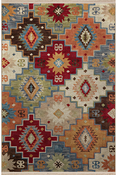 Rugs Modern Halı Çok Renkli Geometrik Şekil Motif Desenli Kreatif Modern Deko...