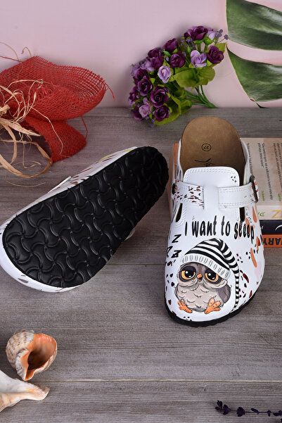 DOGİYE 8014 Sabo Slippers with I Want To Sleep Written