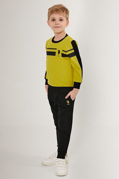 U.S. Polo Assn. Boy's Licensed Crew Neck Chic ριγέ αθλητική φόρμα