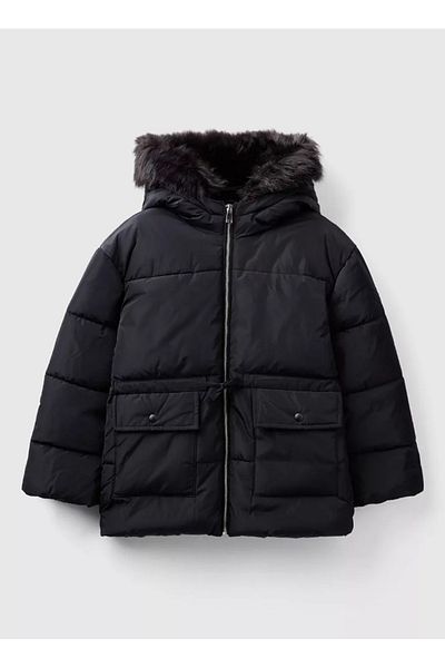 Benetton Μαύρο Κοριτσίστικο Παλτό 2LBGCN02X