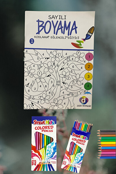 ders yayınları Eğlenceli Boyama Kitabı + Smart Kids Boya Kalemi