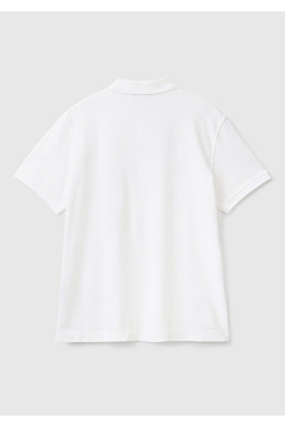 United Colors of Benetton Біла Regular Fit короткорукавна чоловіча поло-футболка