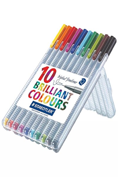 Generic Brand مجموعة Staedtler 334 Sb10 Triplus FineLiner 0.3 ملم 10 قطعة