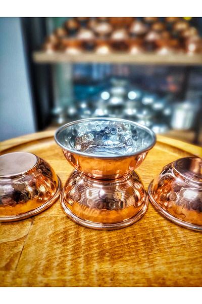GÜR BAKIR Copper Jam Bowl Joker Sauce Bowl 4 Pieces